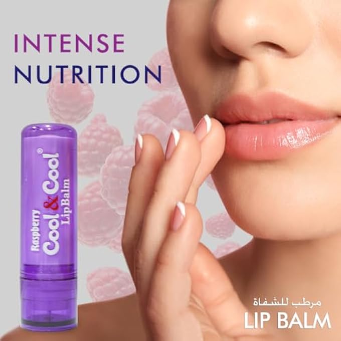 Cool & Cool RASPBERRY LIP BALM - INTENSE NUTRITION,BEES WAX,VITAMIN-E,SHEA BUTTER, MINERAL OIL FREE,MADE IN GERMANY - 4.6G - Image 4